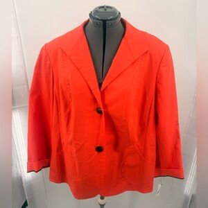 Lafayette 148 New York Bold Blood Orange Jacket Size 18W NWT